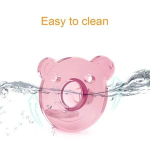 Silicone Nipple Soother With Holder & Storage Box - Purple