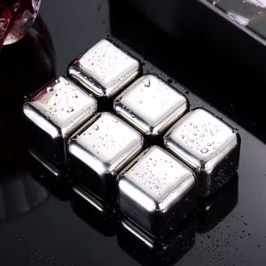 Reusable Metal Ice Cube With Clamp Set
