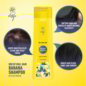 Skin Cafe Banana With Egg Protein Shampoo For Dull Hair 250ml
