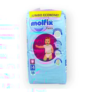 Molfix Size - 4 (Pant System) (9-14kg) 58pcs•