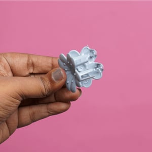 Cherry Blossom Hair Clip - Pastel Blue