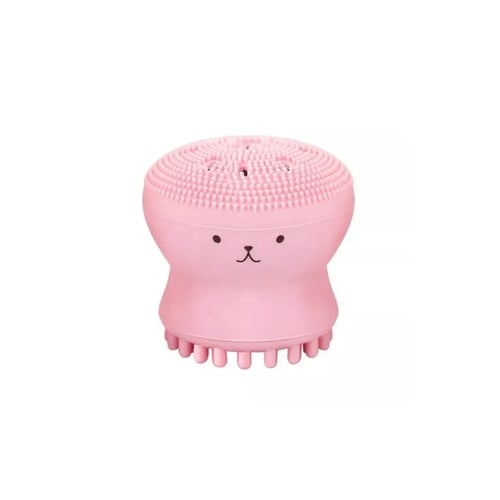 Kiss Lovely Octopus Shape Silicon Face Cleansing Scrubber - Pink