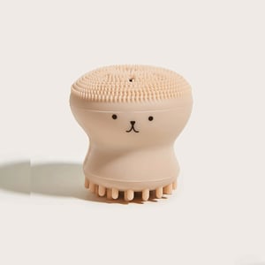 Kiss Lovely Octopus Shape Silicon Face Cleansing Scrubber - Beige