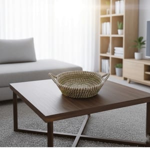 Kans Grass Basket - Teal & White