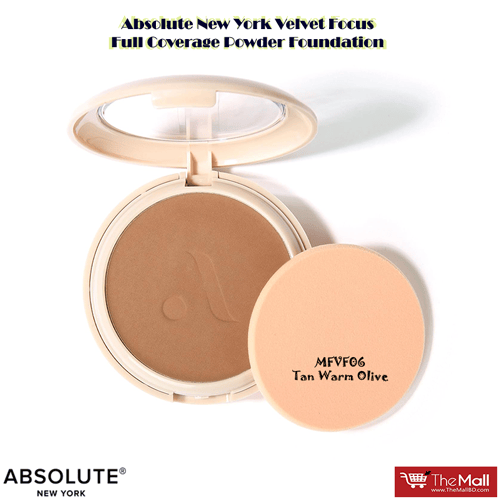Absolute New York Velvet Focus Full Coverage Powder Foundation 6g - MFVF06 Tan Warm Olive
