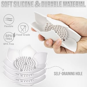 Silicone Lotus Soap Holder - Grey