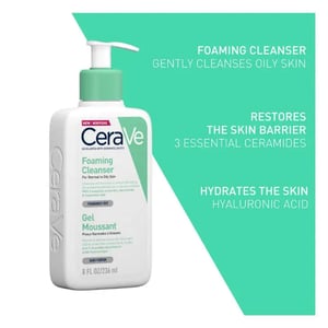 CeraVe Foaming Cleanser For Normal To Oily Skin 236ml .