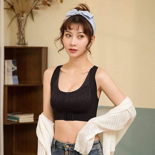 Soft Padded Butterfly Shape Bra For Women - M Black