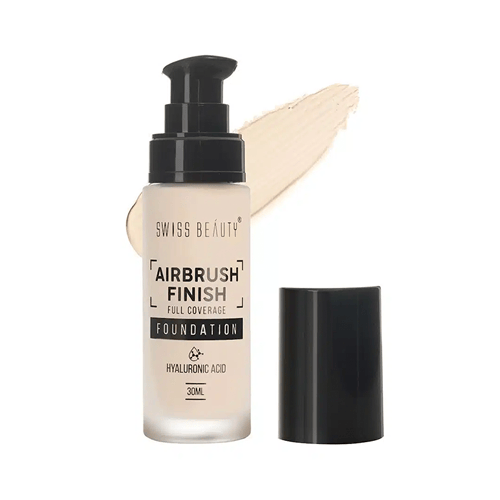 Swiss Beauty Airbrush Finish Full Coverage Foundation 30ml - 1 Shell White