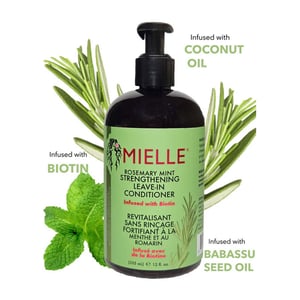 Mielle Rosemary Mint Strengthening Leave-In Conditioner 355ml •