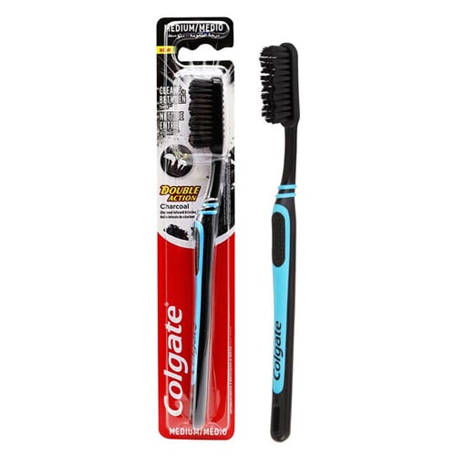 Colgate Double Action Charcoal Toothbrush - Blue