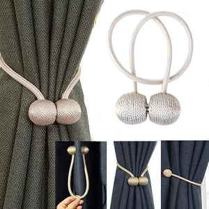 Magnetic Curtain Tiebacks 2pcs - Silver