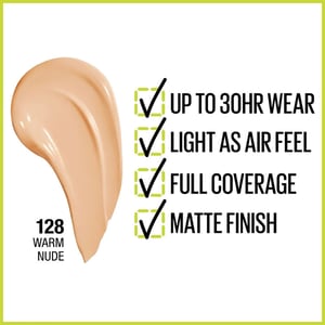 Maybelline New York Super Stay Active Wear 30H Foundation 30ml - 128 Warm Nude▪