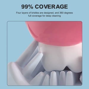 U-Shaped Silicone Toothbrush For Children - Blue