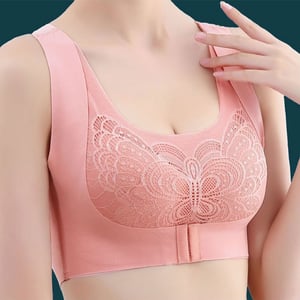 Soft Padded Butterfly Shape Bra For Women - M Pink