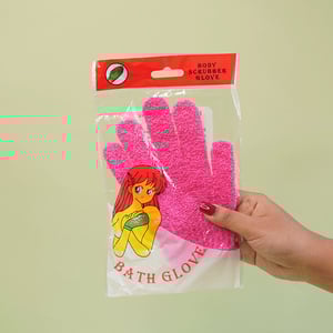 Body Scrubber Bath Gloves - Hot Pink
