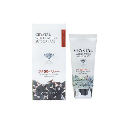 3W Clinic Crystal White Milky Sun Cream 50ml SPF 50+ PA+++ •