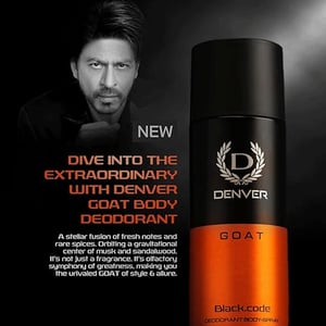 Denver Black Code Deodorant Body Spray 150ml - Goat •