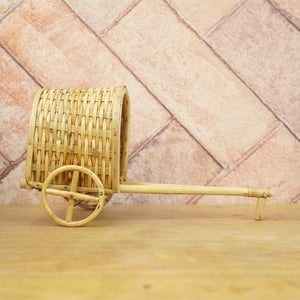 Bamboo Bullock Cart Showpiece