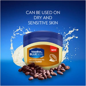 Vaseline Blueseal Rich Conditioning Jelly Cocoa Butter 100ml •