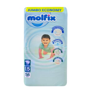 Molfix Size 5 Belt System (11-25kg) - 58pcs •