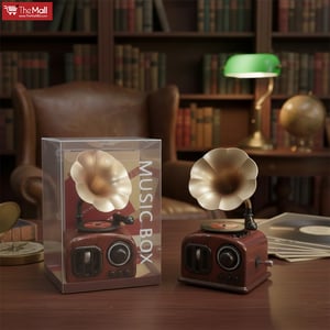 Mini Retro Gramophone With Winding Key