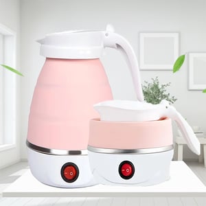 Foldable Silicone Electric Kettle - Pink