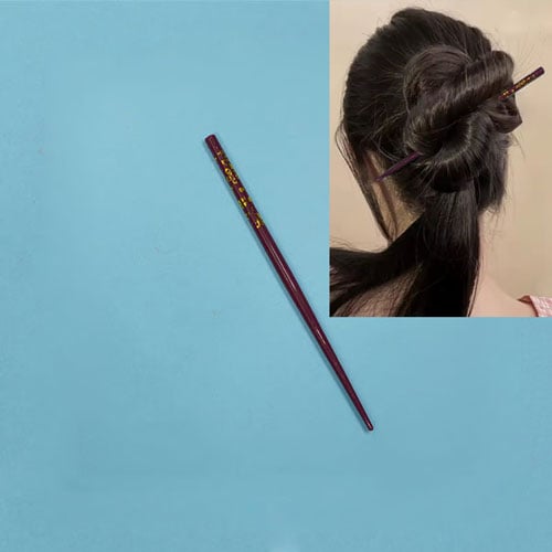 Small Size Stylish Hair Stick - Maroon