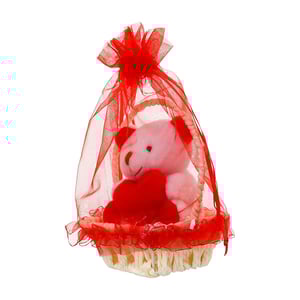 Doll With Rose In Basket Gift Pouch