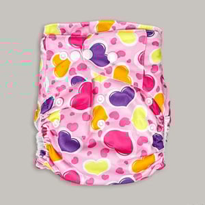 Fashion Baby All In One Reusable Diaper 0-24 Months - Pink Love