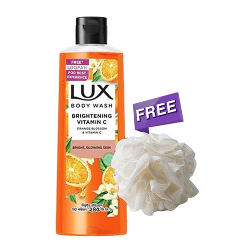 Lux Brightening Orange Blossom & Vitamin C Body Wash 245ml - UBL (Get 1 Free Loofah)