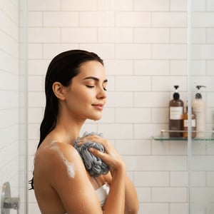 Bath Ball Shower Loofah - Grey