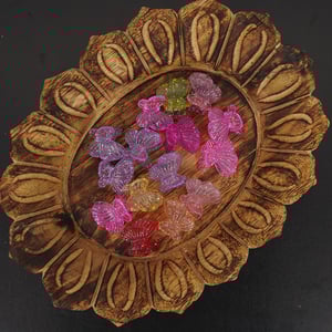 Multicolor Mini Butterfly Semi-Transparent Hair Clip 3pcs Set - Fluffy Wings