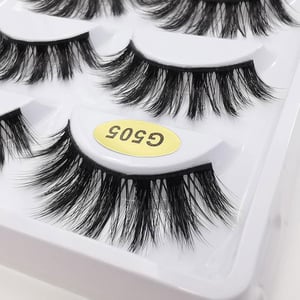 Natural Thick Imitation Mink 5 Pairs False Eyelashes - G505