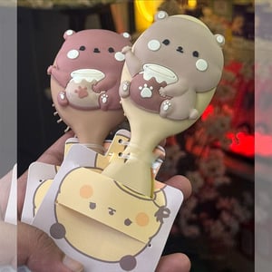 Cute Squirrel Mini Hair Comb - Light Brown