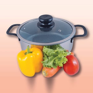 Non Stick Casserole With Glass Lid - 26cm •