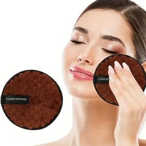 Clean Sponge Makeup Remover Puff - Brown