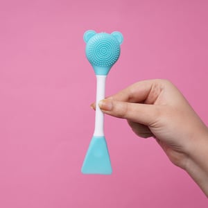 Multi-Functional Silicone 2-in-1 Face Scrubber & Spatula Stick - Blue