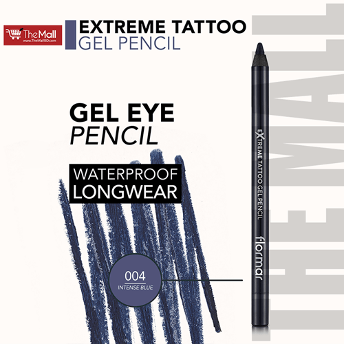Flormar Extreme Tattoo Gel Eye Pencil - 04 Intense Blue