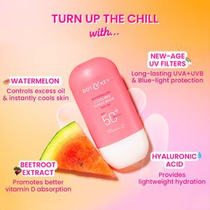 Dot & Key Watermelon Cooling Sunscreen with Hyaluronic Acid 80g - SPF 50+•