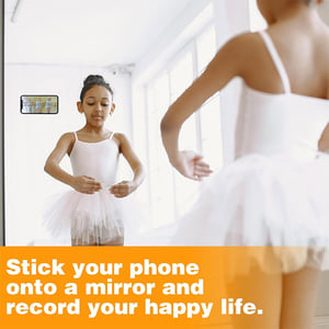 Adhesive Silicone Suction Phone Holder - Orange