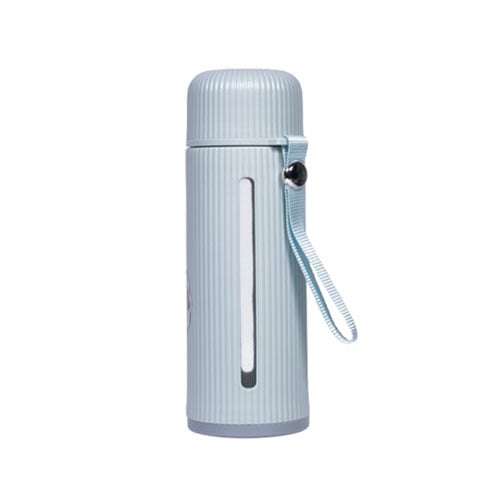 Glass Water Bottle 550ml - Blue •