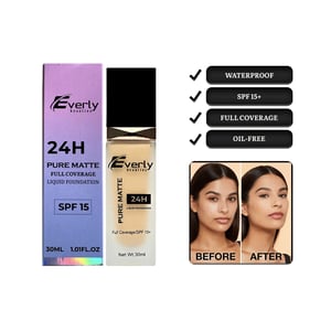 Everly Beauties Pure Matte Full Coverage Foundation 30ml - Natural
