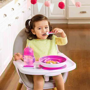 Munchkin By Happy Toddler Dining Set - Pink