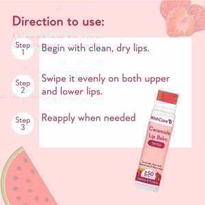 WishCare Ceramide Natural Lip Balm Tinted 5g - SPF50 pa+++   •