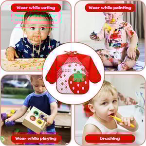 Semi Transparent Bib Apron - Red Strawberry
