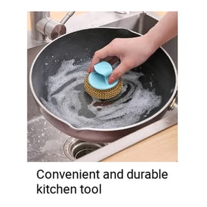 Plastic Handle Dish Cleaner - Teal Green