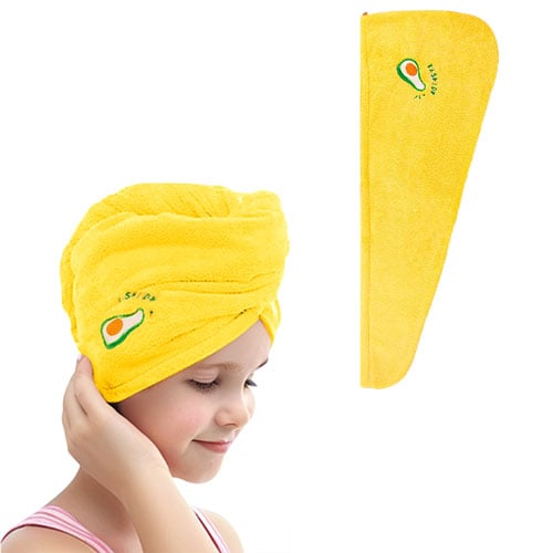 Hair Wrap Soft & Fleece Bath Towel - Yellow