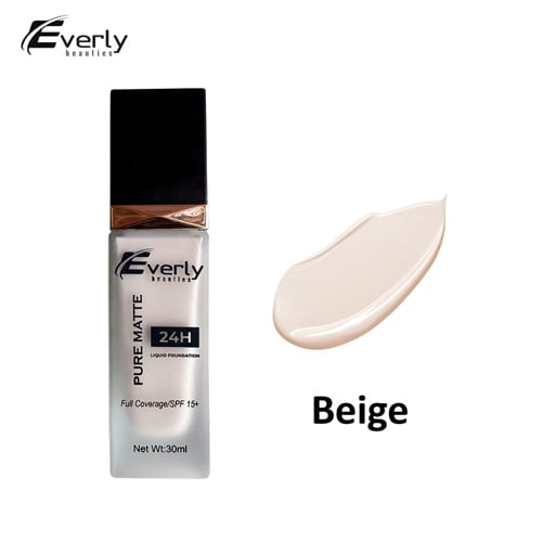 Everly Beauties Pure Matte Full Coverage Foundation 30ml - Beige