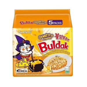 Samyang Buldak Quattro Cheese Hot Chicken Flavor Ramen 725g (5 Pack)•